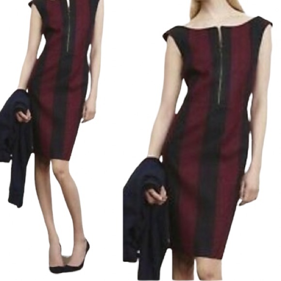 Worth Dresses & Skirts - Worth New York zipper bodice striped sheath dress